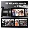 BINBINNIAO Digital Camera for Photography and Video 4K 48MP Vlogging Camera for 16X Digital Zoom 52mm Wide Angle & Macro Lens view 2