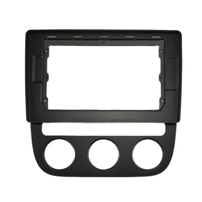 Car Fascia Radio Panel 2 Din Car Radio Fascia Dash Mounting Installation Trim Frame Stereo Kit, for VW, for Sagitar, for Jetta 5 2006-2012(at AC)
