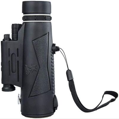 12x50 Monocular Telescope, Portable Monocular with Night Vision and LED Light BAK4 Prism FMC Lens Monocular with Smartphone Adapter and Tripod for Adults Kids Bird Watchi