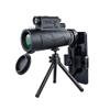 12x50 Monocular Telescope, Portable Monocular with Night Vision and LED Light BAK4 Prism FMC Lens Monocular with Smartphone Adapter and Tripod for Adults Kids Bird Watchi view 4