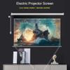 16:9 Projection Screen Matte Fabric Fiber Glass Electric Motorized Screen with Remote Control for Home Theater view 3