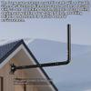 Adjustable Length Antenna Mount, Suitable for Long Eaves and Walls, Equipped with 90 Elbow, Extension Pipe, and Mounting Screws, Ideal for Outdoor TV Antennas, Starlink WiFi Extenders (Black) view 4