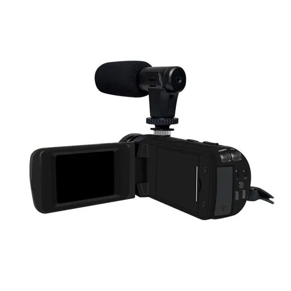 BINBINNIAO HD 1080P Professional Digital Video Camera with Mic 16 Million Pixels DV Multifunction Anti-Shaking Photographic Machine(with Microphone)