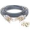 Impeto 14AWG Audiophile Speaker Cable with 4mm Banana Plugs, Double-Shielded & Cotton-Braided for Home Theater, Stereo Amplifier and Hi-Fi Speakers (6.56ft/2m) view 1