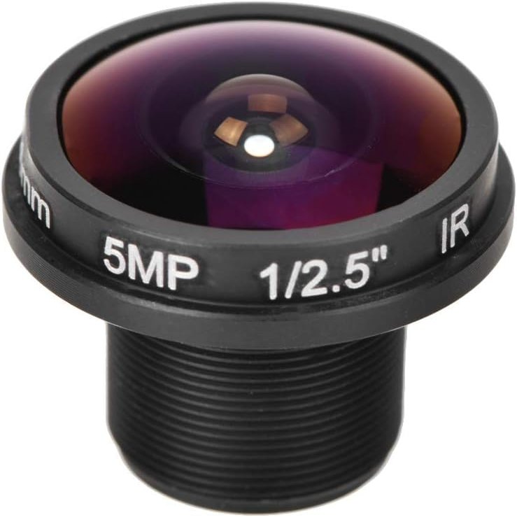 Ring Camera Replacement Parts HD 5MP Lens 180 Wide Angle for CCTV Cameras, 1.8mm Wide Angle Fisheye Lens, Car Reverse Image, Home Video Intercom