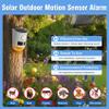ChunHee Solar Motion Sensor Alarm Outdoor 4 Working Mode Dog Barking Motion Activated Alarm 129dB Loud Sound Noise Maker IP65 Waterproof Motion Detector with Strobe Light for Yard Farm Garden (2PCS) view 2