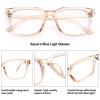 Dollger Square Blue Light Blocking Glasses for Women Men, Computer Reading/Gaming/TV/Phones Glasses Anti Eyestrain & UV Glare view 4