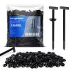 150Pcs Heavy Duty Nylon Universal Cable Tie Buckles - T-Style Self-Locking Plastic Rivet Push Pins with Button Fixion, UV Resistant Fasteners for Car Body Trim, Bumper, Fender Liner & Auto Maintenance view 1