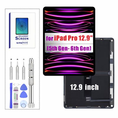 ZTR for iPad Pro 12.9" 5th Gen (2021) 6th Gen (2022) LCD Screen Replacement Assembly (Mini-LED) A2461 A2378 A2379 / A2436 A2764 A2437 LCD Display Touch Digitizer Premium Repair Kit with Tools