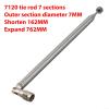Sumsoctober Telescopic Antenna Male Connector 7 Section Adjustable Steel Copper Rod 164mm770mm for TV Radio DAB Receiver Instrument Devices 40MHz6GHz(7120) view 2
