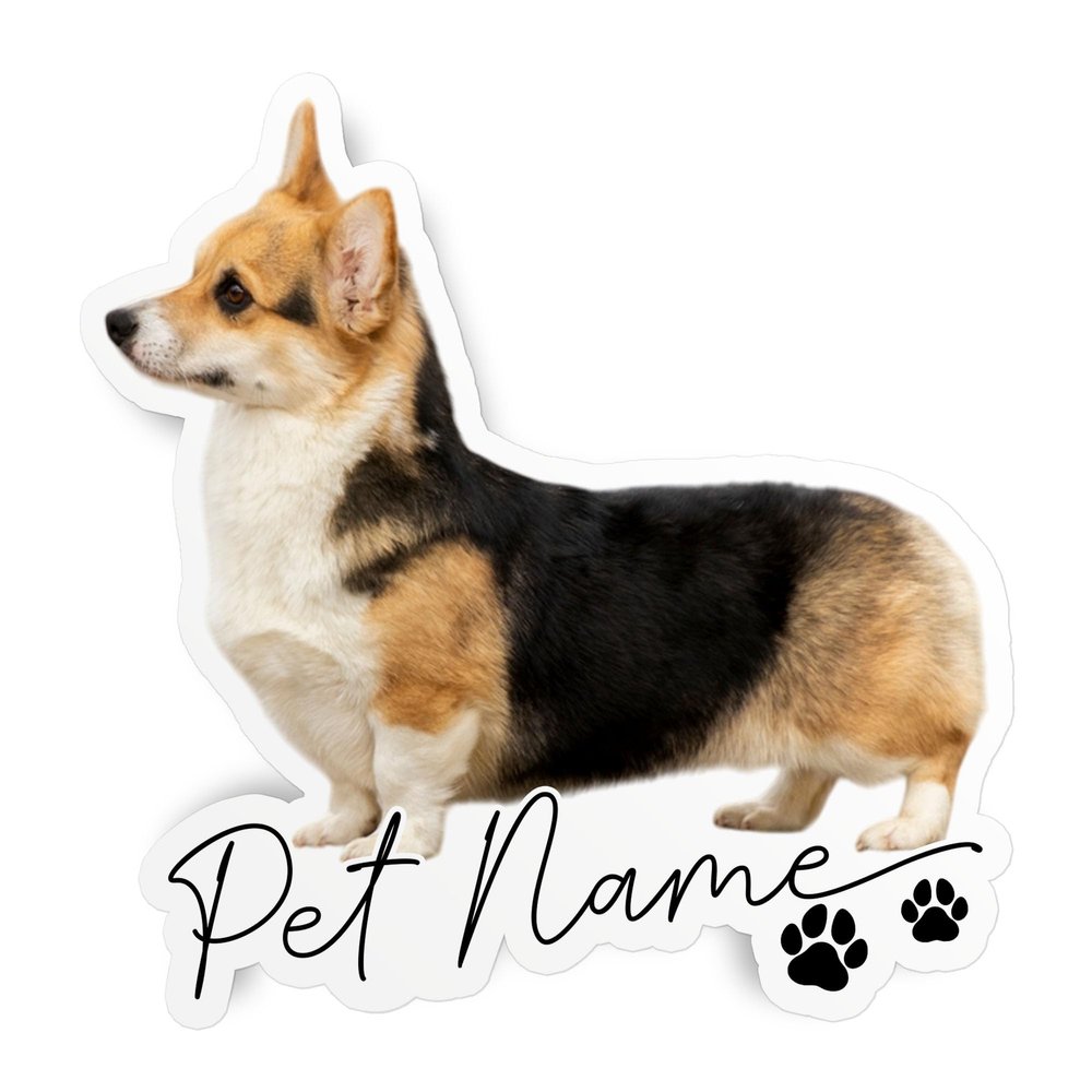 Custom Dog Cat Portrait Sticker Personalized Pet Photo with Name Waterproof UV DTF Transfer Vinyl Stickers Laptop Water Bottle Cars Decal Decor Gifts