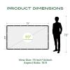 AAJK 80 inch Projector Screen, Washable Projector Screen 16:9 Foldable Anti-Crease Portable Projector Movies Screen for Home Theater Outdoor Indoor Support Double Sided Projection view 2