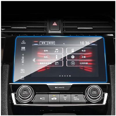 KDYCNDD Car Navigation Screen Protector For Civic 2016 2017 2018 2019 2020,Touch Tempered Glass Display Cover Infotainment Stereo Center Control Touchscreen Protective Film
