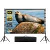 Projector Screen with Tripod, 16:9 4K HD Outdoor Movie Screen with Carry Bag, Portable Wrinkle-Free Washable Indoor Projection Screen(100inch/221x125cm) view 1