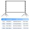 Projector Screen with Tripod, 16:9 4K HD Outdoor Movie Screen with Carry Bag, Portable Wrinkle-Free Washable Indoor Projection Screen(100inch/221x125cm) view 4