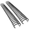 100 Pc 3/8 Inch Double Loop Binding Wire, Black Nylon Coated, 34 Rings for Document Binding, 3:1 Pitch Machine Compatible view 1