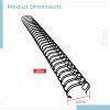 100 Pc 3/8 Inch Double Loop Binding Wire, Black Nylon Coated, 34 Rings for Document Binding, 3:1 Pitch Machine Compatible view 2