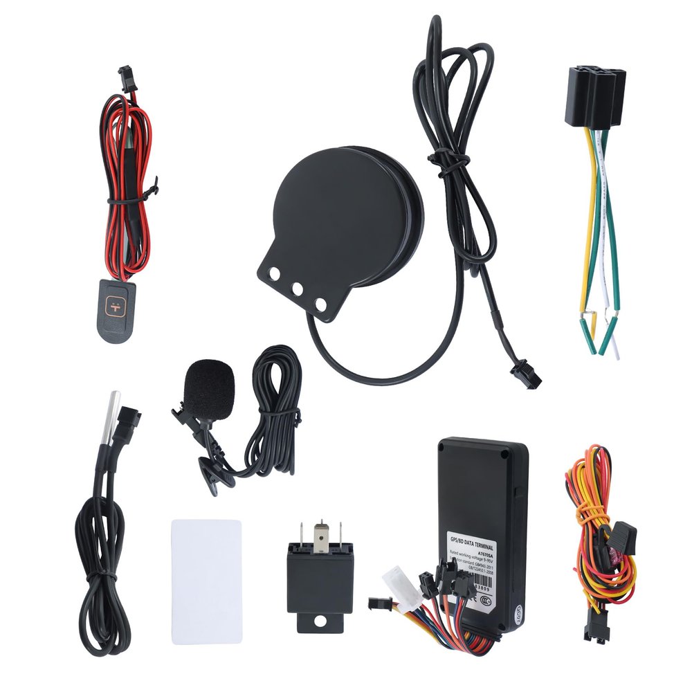 munirater 4G LTE Vehicle GPS Tracker with Real-Time Tracking Remote Cut-Off SOS Alarm 9-95V Wide Voltage Bluetooth WiFi Camera Support GPS BeiDou Dual Positioning