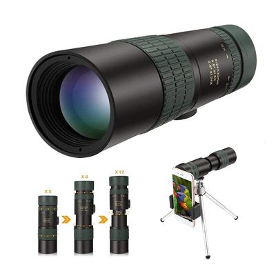 24x30 Monocular Telescope,8X-24X Dual Focus Optics Zoom Telescope,Retractable Portable Monocular for Birdwatching, Traveling, Outdoors, Sightseeing, Sport