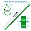 Aroono 25 PCS Green Nylon Zip Ties 0.14 x 12 inch, Self-Locking Cable Ties with 40 lbs Tensile Strength, UV and Temperature Resistant, Nylon-Durable Outdoor Wire Ties for Home, Fence, Green Plants view 2