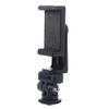 NovelGoal Hot Shoe Mount Adapter with Phone Holder, to 1/4" Screw Monitor Stand Fill Light Holder, Cold Shoe Base DSLR Cameras Accessories Shoe mounts (with 360 Rotating Phone Holder) view 1