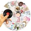 50PCS Aesthetics Stickers,Clean Girl Aesthetic Stickers Self Care Matcha Decals,Waterproof Vinyl Stickers for Water Bottles Laptop (Blandness) view 3