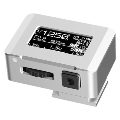 XIVUIFOI Real-time Metering Tool,Photography Light Meter,Measure Distance&Light,Glass Lens,Supported Shutter Speed 60 S-1/8000 S,for Vintage Cameras (Silver)