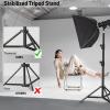Photography Light Stand, 110"/9.2ft/280cm Portable Reverse Folding Tripod with Travel Bag Aluminum Heavy Duty for Camera,Video,Softboxes,Umbrell,Wedding Outdoor Video Shooting 2 Pack view 3