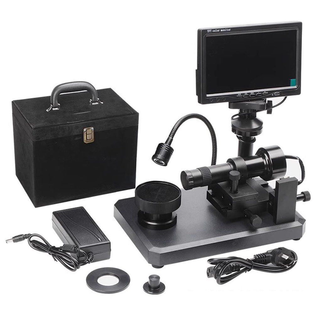 100X Diamond Girdle Viewer, Digital Microscope, with 7 Inch LCD Screen and LED Fill Light, Accurate Identification, for Diamond Waist Code/Inscription Magnifying