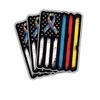 3Pcs Autism Awareness Flag Sticker Funny Puzzle Piece Ribbon Gift for Autism Awareness Stickers American Flag Supports Autism Awareness Principles Decal for Laptop Water Bottle Toolbox Case Cars 3" view 1