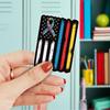 3Pcs Autism Awareness Flag Sticker Funny Puzzle Piece Ribbon Gift for Autism Awareness Stickers American Flag Supports Autism Awareness Principles Decal for Laptop Water Bottle Toolbox Case Cars 3" view 2