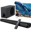 Assistrust Sound Bar with Subwoofer, 110W Sound Bar for Smart TV, with Deep Bass & Volume Boost & 3 Equalizer Modes, Bluetooth/ARC/Opt/AUX Connect, Detachable Soundbar for TV/PC/Gaming/Projectors view 1
