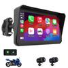 60Hz IPS Motorcycle Carplay Screen with 2K Dash Cam Front and Rear, Apple Carplay and Android Auto Display for Moto, 6" IP68 Waterproof GPS Navigation System Support Bluetooth, Siri, Google Assistant view 1
