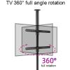 360 Degree TV Floor Stand - TV Ceiling Mount Adjustable Bracket, Partition Wall Rotating Rack Rotating TV Cabinet Rotating Base, Up To 110 Lbs, Fits 37-75inch LED Screen Display,205cm view 4