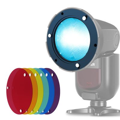NEEWER Six Color Gel Filter Set, Magnetic Flash Accessories Kit for NEEWER NW700 NW760 Z880 Square Head Speedlight & Z1 Z2 Z2PRO Z3 Z2II Camera Speedlite, Adapter Ring Not Included, CRS17
