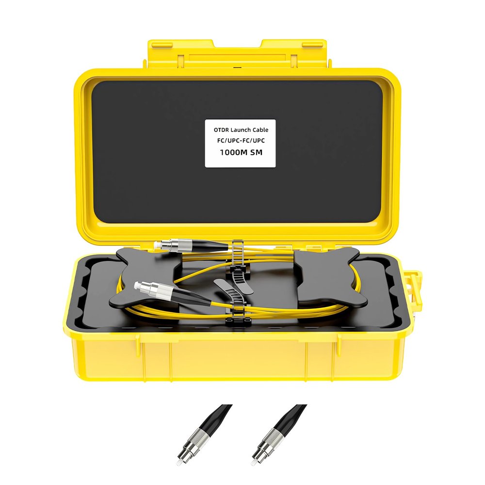 WSOLDMA Fiber Optic OTDR Launch Cable Box FC/UPC-FC/UPC, 150m, Single Mode