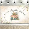 10X10ft Bridal Shower Backdrop Book Themed A New Chapter is About to Begin Photography Background Bridal Shower Backdrop Next Chapter Cake Wedding Party Decoration Photo Studio Props view 3