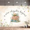 10X10ft Bridal Shower Backdrop Book Themed A New Chapter is About to Begin Photography Background Bridal Shower Backdrop Next Chapter Cake Wedding Party Decoration Photo Studio Props view 4
