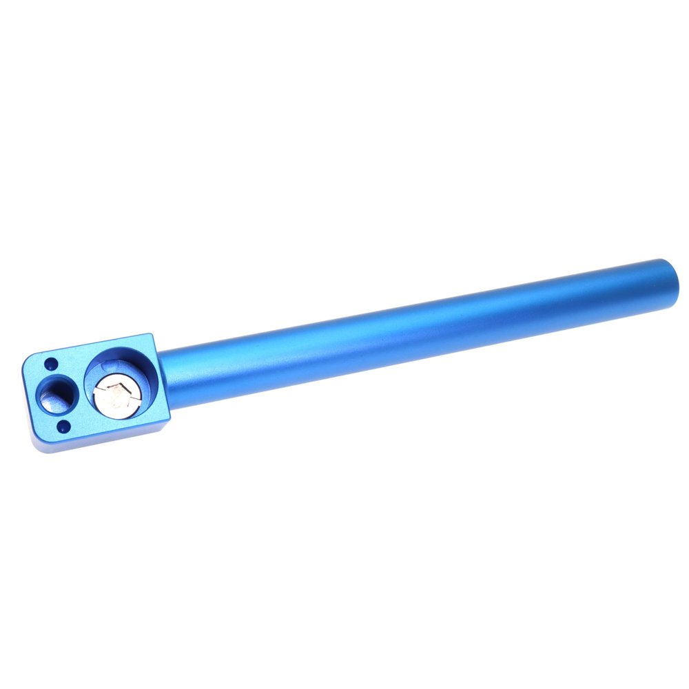 15mm Rod Mounting Bracket Tube with 3/8"-16 Screw and Anti Twist for ARRI RED Sony Camera, Blue