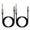 1/4" to 1/8" Adapter, 3.5mm 1/8inch Female to 6.35mm 1/4inch Male Adapter Clear and Stable Sound Transmission view 4