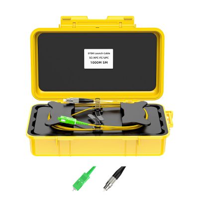 WSOLDMA Fiber Optic OTDR Launch Cable Box SC/APC-FC/UPC, 2000m, Single Mode