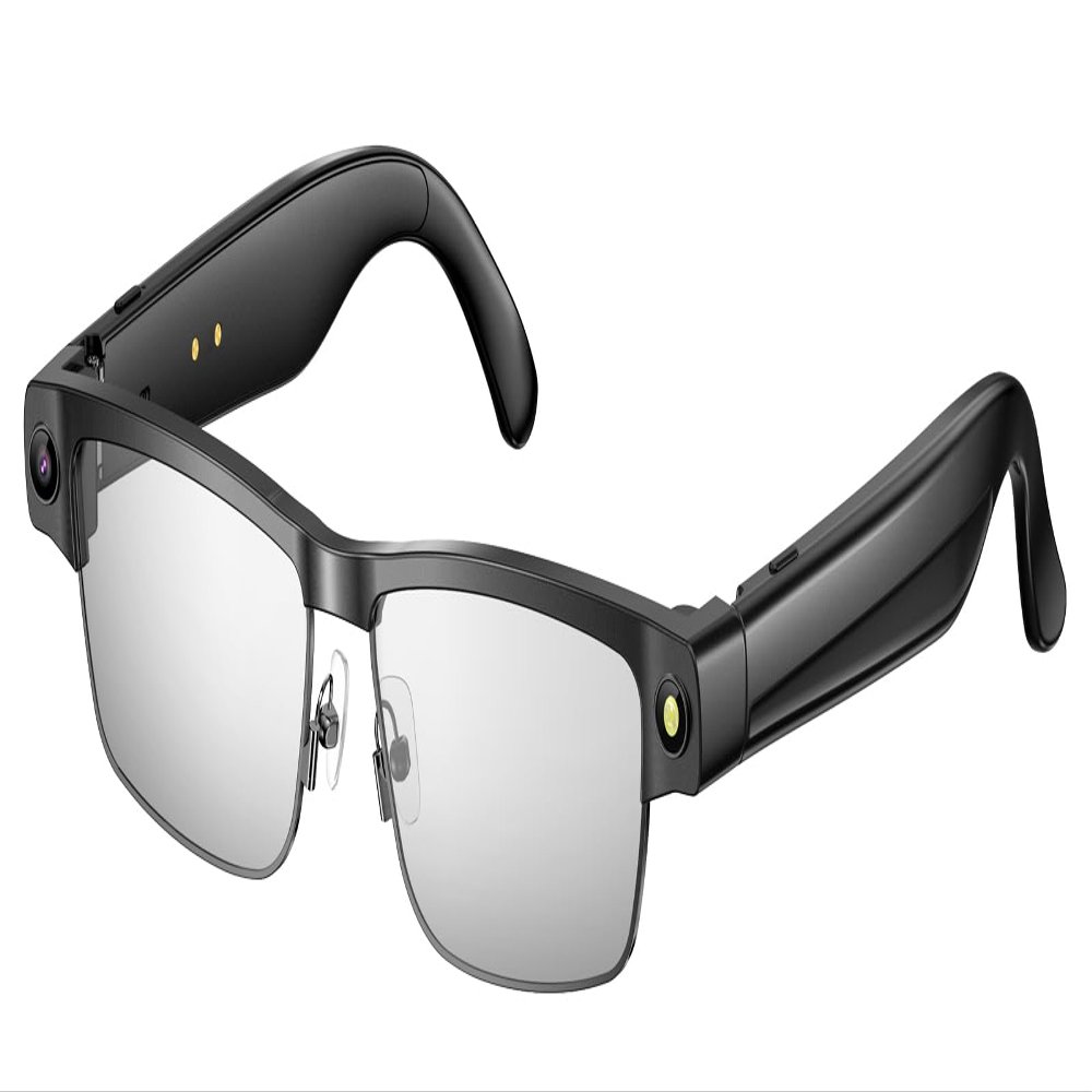AI Smart Glasses with 8MP HD Camera Recording Voice Assistant Real-Time AI Translation Open-Ear Audio Music Noise Canceling Mic Object Recognition Bluetooth Glasses for Men Women