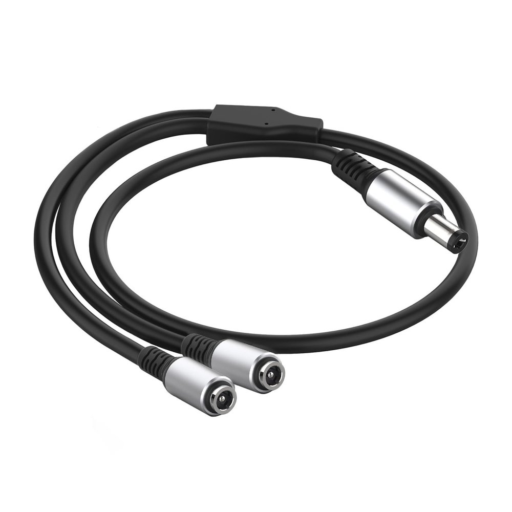 MHADBKH 5.5x2.1mm to 5.5x2.1mm Power Splitter Cable Leads Female to Male for CCTV, Security Cameras, Monitor, LED Signs