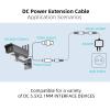 MHADBKH 5.5x2.1mm to 5.5x2.1mm Power Splitter Cable Leads Female to Male for CCTV, Security Cameras, Monitor, LED Signs view 3