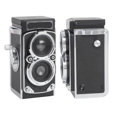 ASHATA Vintage Miniature Digital Camera, Compact TLR Point and Shoot Digital Camera, 1080P FHD Video, 12MP Photos, Autofocus, Classic Black White & Color Filters, Black (32GB)