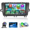 4+64G Car Stereo for Toyota Prius 2010-2015 Android 15 Wireless Carplay Android Auto, 9 Inch in-Cell Touch Screen Car Radio GPS SWC FM RDS 5G WiFi Bluetooth +Free AHD Cam view 1