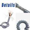 TRVVPS High-Flex Drag Chain Twisted Pair Shielded Cable, 2-Core, Oxygen-Free Copper, Nylon Filling, Tin-Copper Braid Shield, PVC Jacket, for RoboticsDrag Chain and Industrial Use(100ft,0.20mm-2C) view 3