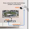 PANOOB Security Camera System PoE, 4X 4MP Wired Bullet IP Cameras Outdoor Built-in Microphone, AI Human Vehicle Detection, 5MP 8CH NVR with 2TB HDD, Smart Color Night Vision, PB38F0408-4MD view 2