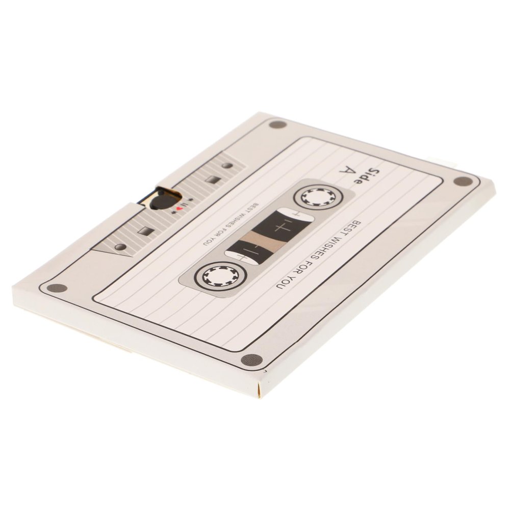 SHINEOFI Recordable Cassette Tape Greeting Card Recorder Portable Audio Birthday Blessing Card for Weddings Valentine Thank You Special Occasions