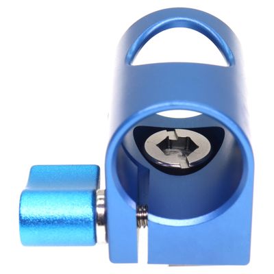 19mm Rod Clamp, Pole Mounting Bracket with 3/8"-16 Thread for Sony ARRI RED Camera Lens Motor Wireless Follow Focus Single Rod Holder, Blue